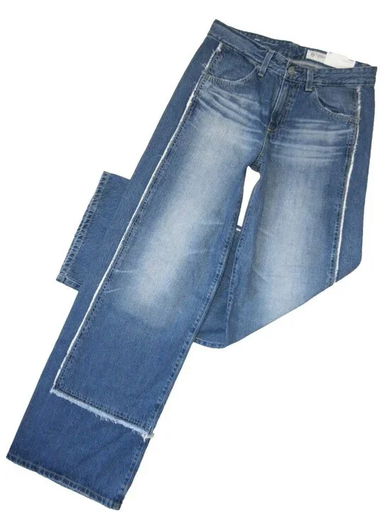 NWT Adriano Goldschmied AG Adria in Socialite Low-rise Paneled Wide Leg Jeans 27 - Picture 5 of 16